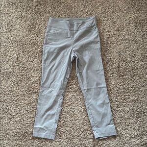 Tribal Pull On Ankle Pants - Light Gray